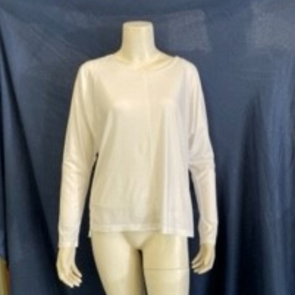 NWOT Madewell Long Sleeve Modal White T-Shirt